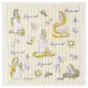 長髮公主 絲質 手帕 黃條紋 30×30 cm 毛巾 方巾 日本製 迪士尼 樂佩 公主 正版 授權 J00030226