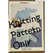 New Sirdar 3871 Snuggly Chatterbox Child Cardigan Sweater Knitting Pattern