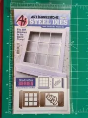 Art Impressions Die Set 4 Sizzix & Spellbinder Metal Thin Cut Shadow Box Window