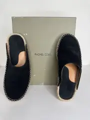 Rachel Comey Black Suede Georgia Mule Size 9 Espadrille Slip On Flat NEW IN BOX