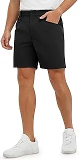 [TBMPOY] Men's Golf Shorts 7" Stretch Dress Casual Elastic Waist Short Quick Dry Lightweight Hiking Shorts with 4 Pockets