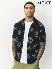 Black Licence Keith Haring Polo Shirt (F34539) | $62