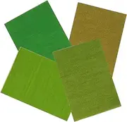 Abaodam 4pcs Artificial Turf Mats for DIY Railway Scenery Realistic Fake Grass for Model Decorative Turf Colors Each for Layouts
