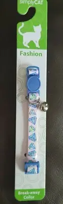 SIMPLY CAT Break-away Collar with Silver bell multicolored 8-12”