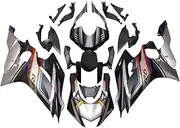 Areyourshop Motorcycle Fairing Injection Fairing Set Fairing Kit Injection Mold ABS Plastic Bodywork Fairings Pre-Drilled Holes Easy Installation