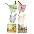 Chicken Wire Egg Basket Countertop Rustic Food Storage Organizer Hen Shaped
