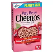 Very Berry Cheerios Heart Healthy Cereal Family Size 18.6 OZ