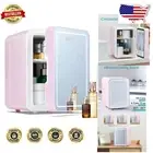 4L Compact Makeup Fridge with Adjustable LED Mirror – Perfect for Beauty Lovers