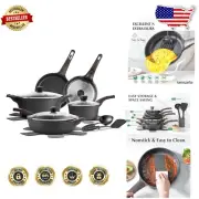 14-Piece Nonstick Induction Cookware Set - Healthy & Durable Kitchen Essentials
