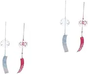 Toddmomy Sets Window Wind Chimes Japanese Style Decorative Garden Chimes Glass Pcs