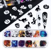 12 Set of Halloween Glitter Confetti Pieces, Glitter Sets