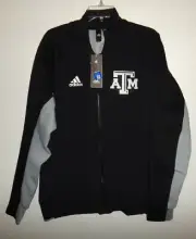 NWT MENS L LG ADIDAS TEXAS A&M AGGIES MODERN VARSITY ANTHEM BOMBER JACKET $110