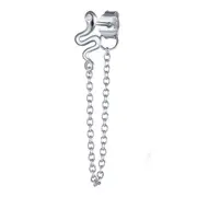 ANYCO Earrings Sterling Silver Geometric Cute Icons Tassel Ear Line Stud For Women Teen Fashion Stylish Accessories Jewelry Gifts Snake