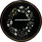 24" Round Marble Bar Table Top Mosaic Floral Living Room Table