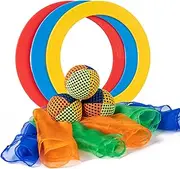 oazoxcx Juggling Starter Set of 3 Juggling Balls 3 Scarves 3 Rings Perfect for Developing Motor and Juggling Skills