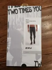 2XU Men's Core Compression Tights Black/Silver SIZE XXL New In Box Fast Postage