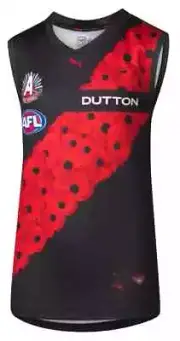 Essendon Bombers 2025 AFL Mens Anzac Guernsey Sizes S-6XL BNWT