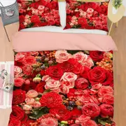 3D Peony Rose 193 Bed Pillowcases Quilt King Size