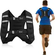 Weighted Vest,11lb/5KG Weight Vest with Reflective Stripe, Body Weight Vests Adjustable for Men, Women Workout, Strength Training, Running, Walking, Jogging, Cardio, Weighted Workout