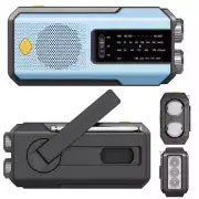 Emergency Hand Crank Radio 2000mAh with 3LED Flashlight Solar Charged SOS Alarm