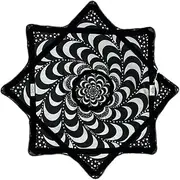 Mougee Spark Flow Star - 28" Diameter - Rechargeable Multi-Colored LED Lights - 3 Modes (Wonky Wormhole with Power Ring - Cass Cabel)