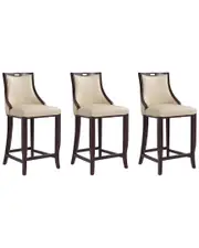 Manhattan Comfort Set of 3 Emperor Bar Stools