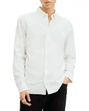 Allsaints Lovell Cotton Slim Fit Button Down Shirt