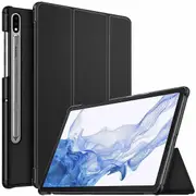 For Samsung Galaxy Tab S8 SM- X700 /X706 11 inch Case Folio Leather Smart Magnetic Flip Stand Case Cover (Black)
