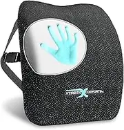 Xtreme Comforts Memory Foam Back Support Cushion - Designed for Back Pain Relief - Lumbar Pillow with Premium Adjustable Strap - Hypoallergenic Ventilative Mesh Pack of 1 1pk
