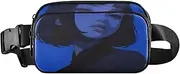 [FRODOTGV] Asian Women Deep Blue Stylish Crossbody Bag Waist Packs for Men Women Large Capacity Belt Bag Travel Wallet with Adjustable Strap for Travel Shopping Running, Aesthetic Fighting Fish, 1 size
