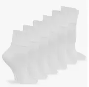 Jefferies Socks Kids 254372 6-Pack Cotton Turn Cuff Socks White Size SM 9-1