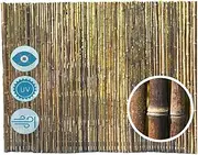 Bamboo Garden Privacy Fencing Screening Roll 100% Blockage Exterior Windscreen Rainproof Decoration Panel for Balcony Terrace Deck Patio, 2 Colors, 12 Sizes (Color : Brown, Size : 0.9x4m) Interesting