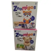 Educational Insights Zoomigos Fox & Puppy Set STEM Learning Toy Kids Pump Action