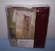 Tangiers Vintage Window Scarf 59” W x 144” L BURGUNDY Window Treatment NIP