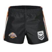 WESTS TIGERS NRL TEAM LOGO TIDWELL REPLICA ADULT MENS SUPPORTER SHORTS