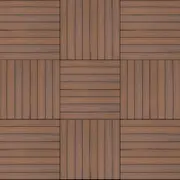 3432 x 3432mm Modular Decking Leatherwood Composite Ekodeck Designer 9 Panel Kit