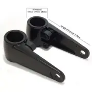 Black Aluminum Headlight Fork Brackets, BSA, Triumph
