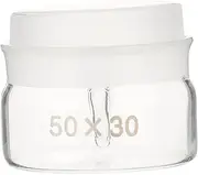 PLAFOPE Flat Type Glass Weighing Jar High Borosilicate Experiment Can for Labs Clear Round Sample Container for Classroom and Research Use
