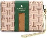 LANVIN COLLECTION(ランバンコレクション) 65-6521 Pass Case, Felia Purse, Light Brown/Green, ワンサイズ