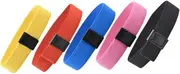 SEWACC 5pcs Elastic Straps for Lunch Container Compact Durable Lightweight Fixing Bands Multiple Colors Yellow Red Blue for Picnic Meal Prep Storage