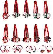 Pack of 20 Christmas Hair Accessories, Hair Clips, Children's Hair Accessories, Christmas Hair Accessories, Girls, Hair Clips, Girls, Christmas Children, Hair Bobbles Girls