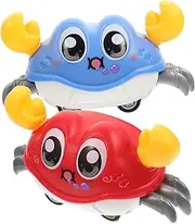 HOMFAMINI 2pcs Walking Crab Toy Babyautomotive Cars Tummy Time Toys Crab Car Toy for Playing Playset Simulation Crab for Crab Toy for Educational Glide Car Plastic