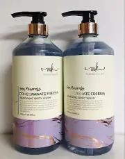 2 Bottles Sea Minerals Pomegranate Freesia Renewing Body Wash 33.81 fl oz Each