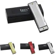 IRIN Key of G 10 Hole 20 Tones Harmonica Mouth Organ with Case for Adult Kids