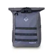 Tosca Roll Top Backpack Rucksack Outdoor Travel Bag Adjustable Strap Grey