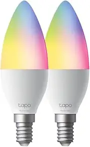 TP-Link Tapo Smart WiFi Light Bulb, Multicolour, B38, E14, White Tunable, Dimmable, Smart Home, Schedule & Timer, Voice Control, APP Control, Sync-to-Sound, Energy Monitor(Tapo L430C(2-Pack))