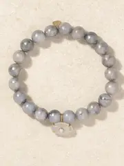 [Sydney Evan] Sydney Evan - Evil Eye 14-karat Gold, Moonstone And Diamond Bracelet - One size One size Gold