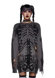 [Trickz N' Treatz] Bone Breaker Oversized Sweater