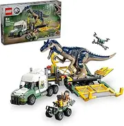 LEGO® Jurassic World Dinosaur Missions: Allosaurus Transport Truck 76966 Fun Toy for Kids’ Parties with Kenji, Darius and Yaz Figures for Boys and Girls Aged 8 Plus