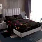 Set Twin Size Geometric Hexagon Bedding Set 3pcs with Deep Pocket Fitted